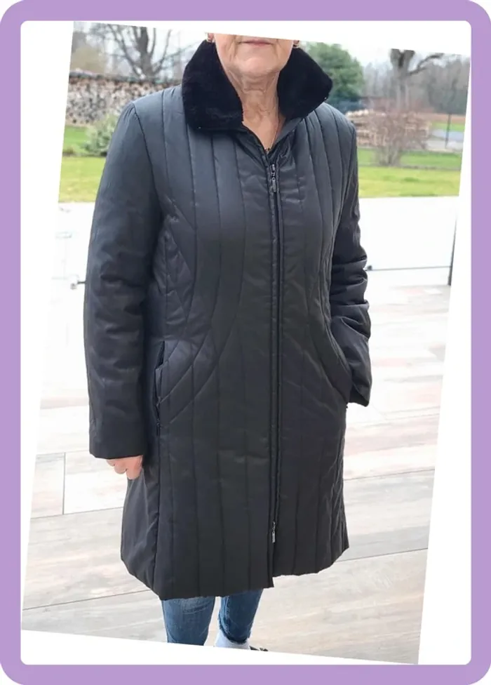 Manteau fin noir, taille 38