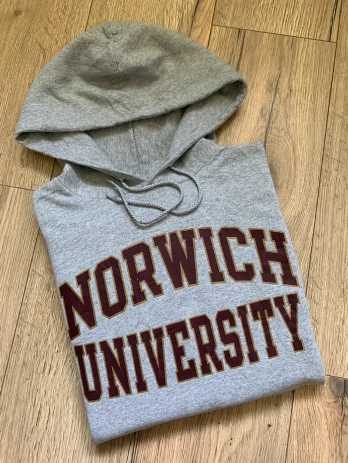 Sweat à capuche Authentique Champion Norwich University Style US Taille S - photo numéro 2
