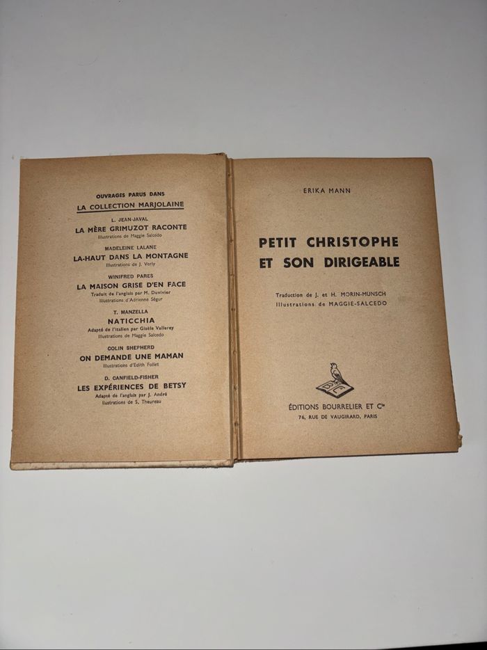 1934-Très Rare-Petit Christophe et son dirigeable, Erika Mann, Collection Marjolaine. - photo numéro 5