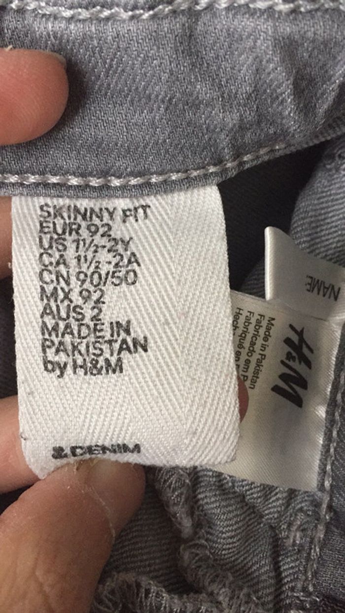 Jean h&m 1an1/2 ,2 ans taille 92 - photo numéro 3
