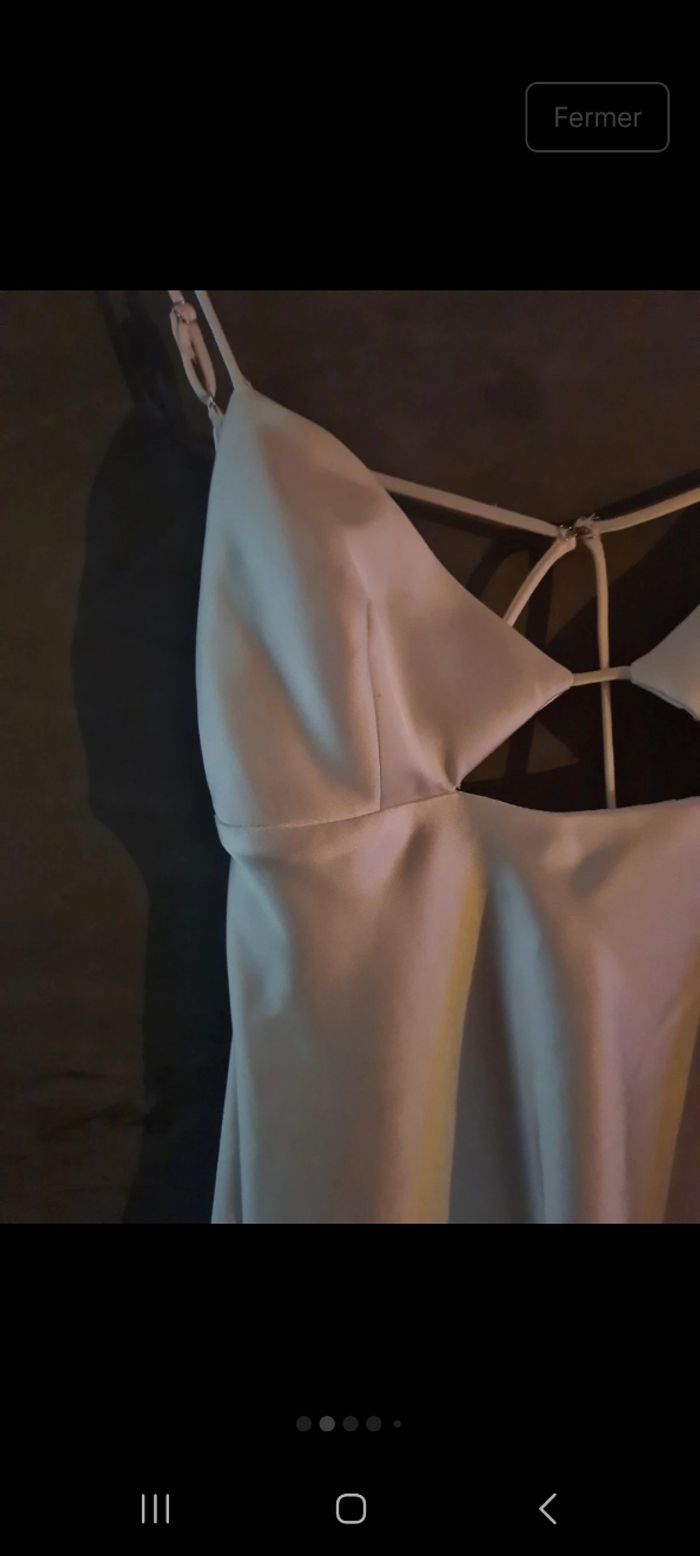 Robe satinée blanche - Zara - photo numéro 2