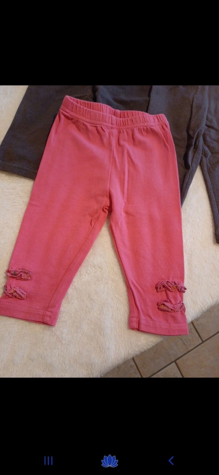 Lot de 3 leggings bébé taille 6 mois - photo numéro 2