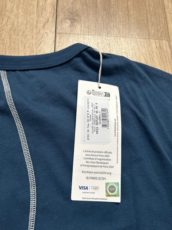 T-shirt bleu Le Coq Sportif équipe de France collector M - photo numéro 4