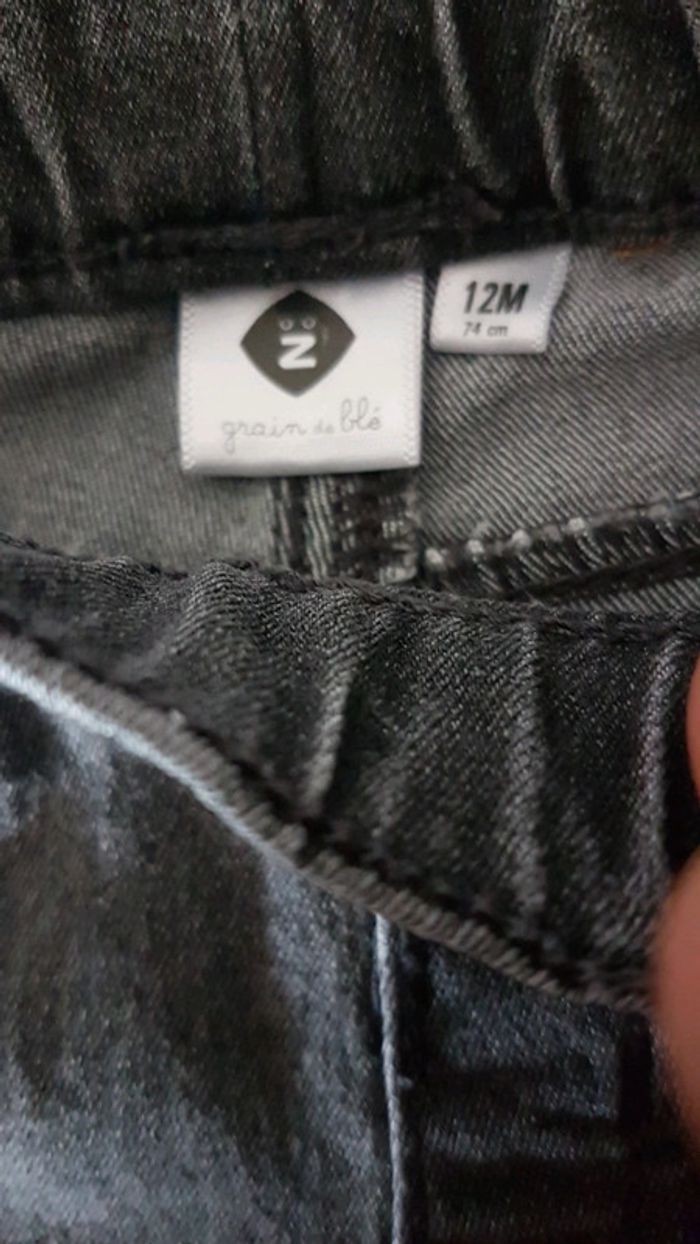 Jean gris délavé 12 mois - photo numéro 3