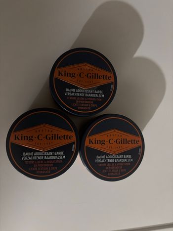 King gillette baume adoucissant barbe (lot de 3) neuf