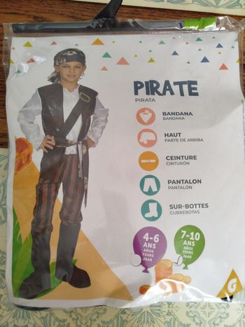 Déguisement pirate 7/10 ans