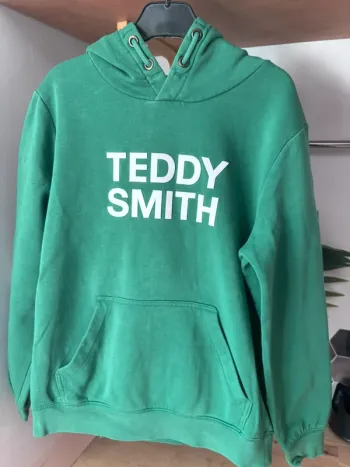 Sweat à capuche épais vert Brésil • Teddy Smith • 12 ans
