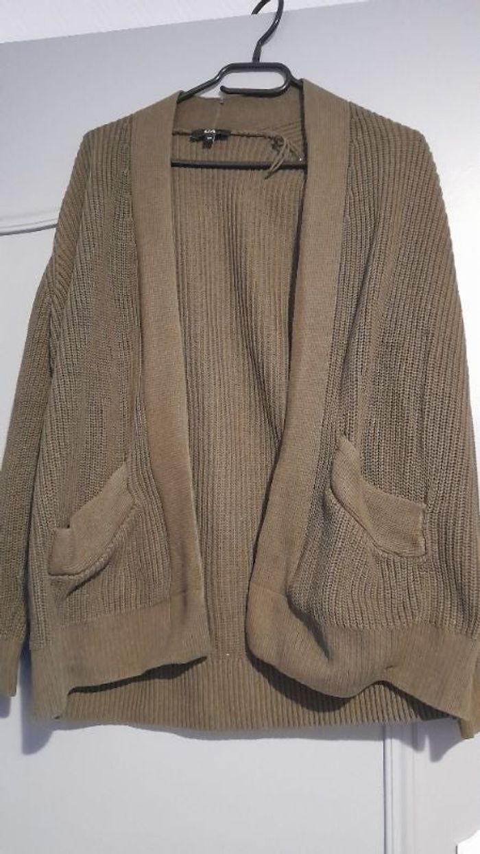 Gilet en laine vert kaki