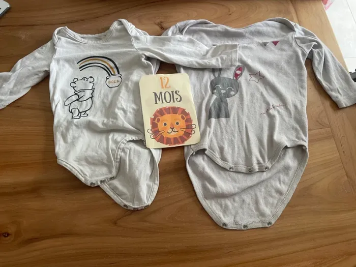 Lot de 5 bodies 12 mois - photo numéro 2