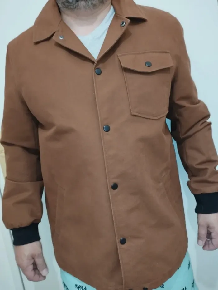Veste marron en coton - photo numéro 2