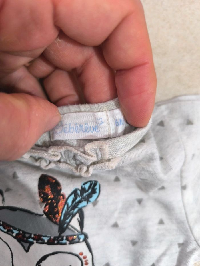 T shirt manches longues 6 mois bébé rêve - photo numéro 2