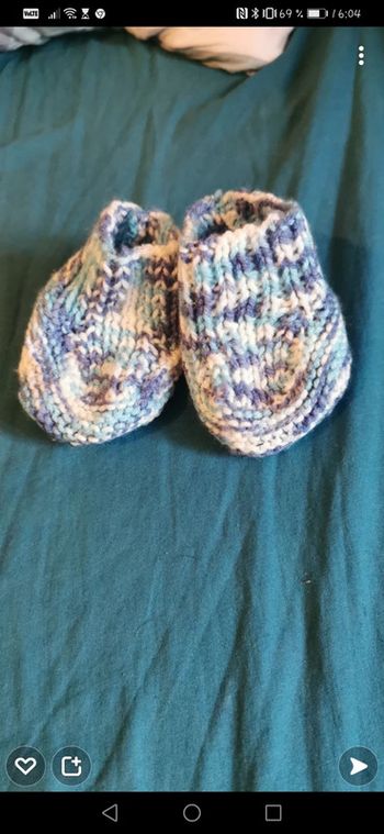 Chausson laine fait main