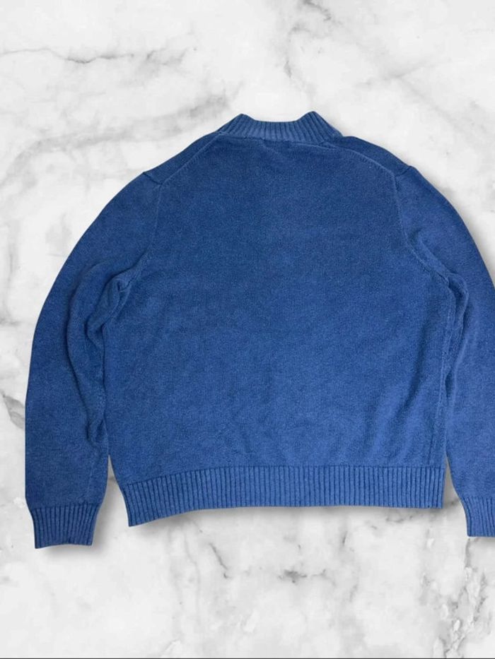 Pull col camionneur Ralph Lauren Polo 100% Coton Bleu XXL Vintage - photo numéro 3