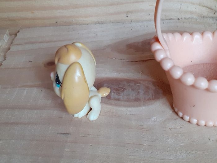 Figurine LPS Littlest PetShop lapin bélier 864 et son panier - photo numéro 5
