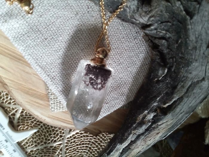 Collier pointe en pierre de cristal de quartz - photo numéro 4