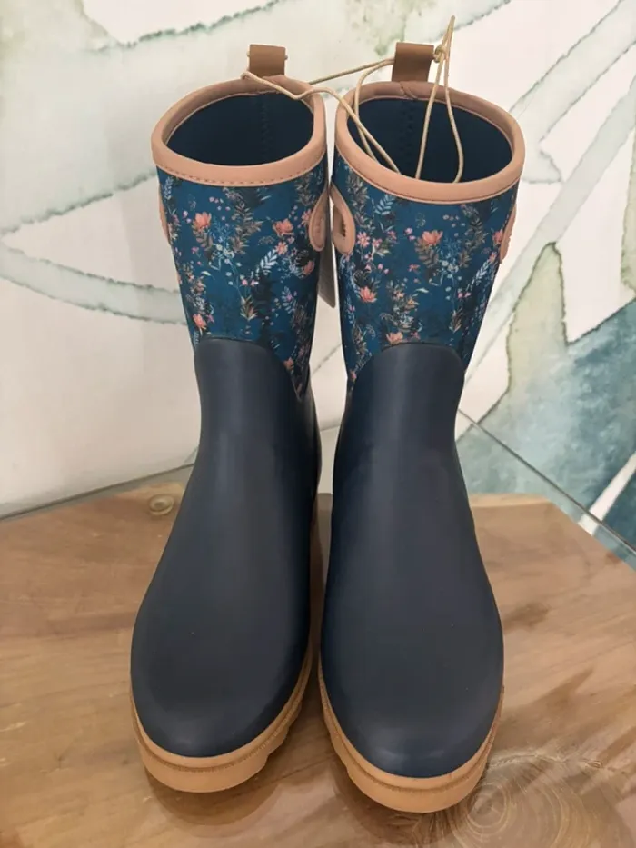 Bottes femme fleurs Blackfox isothermique bleu - photo numéro 4