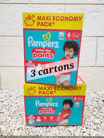 3 maxi pack pampers baby dry pants taille 6 