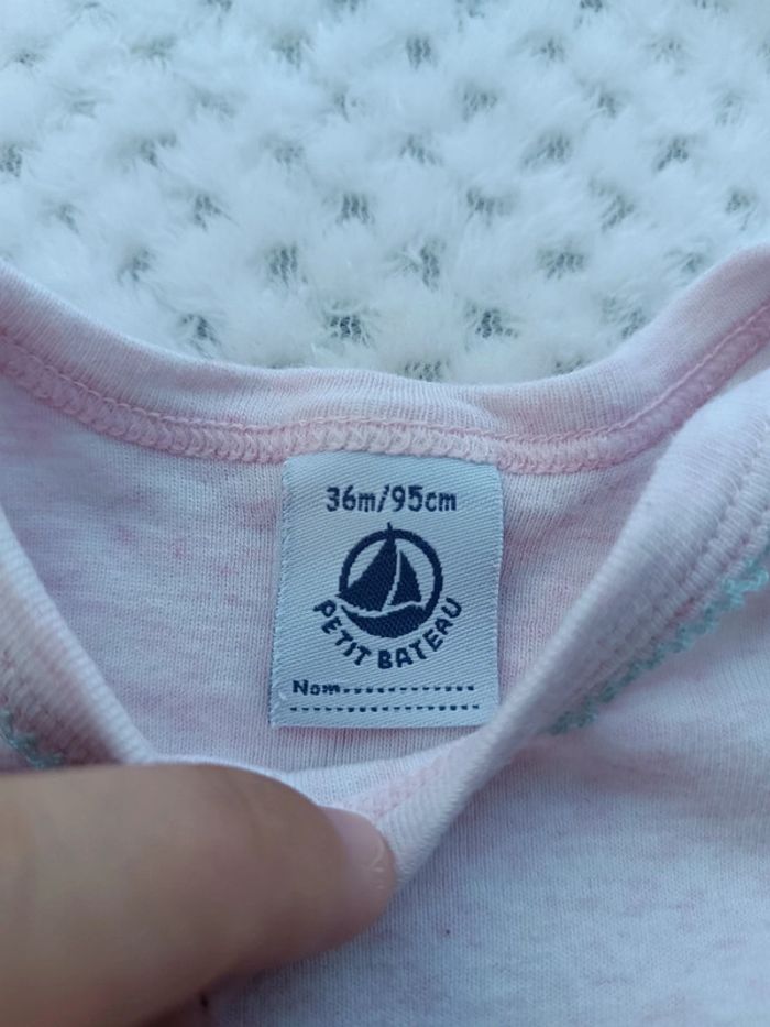 🔸Body Manches Courtes Rose Petit Bateau Fille - 3 ans🔸 - photo numéro 3