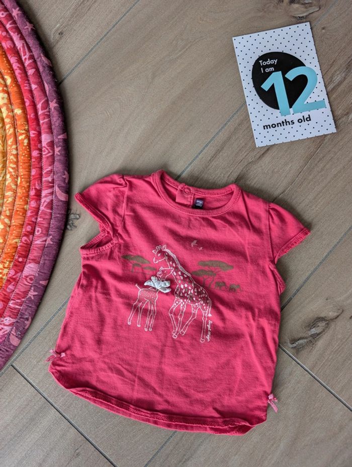 T-shirt sergent major girafes 12 mois