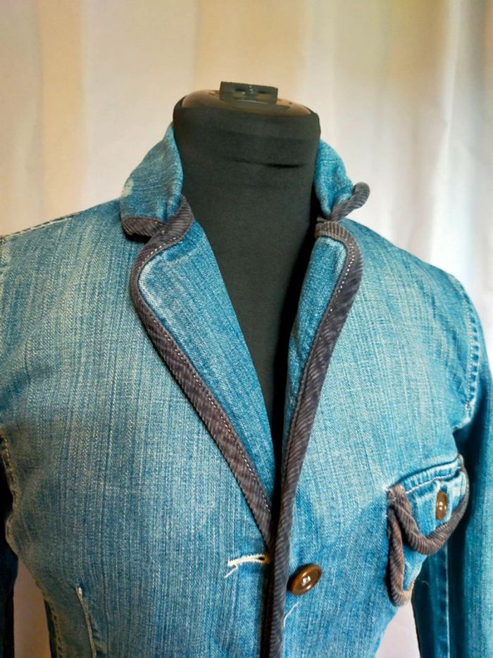 Veste en jean vintage Benetton – Femme – Taille S/M - photo numéro 3