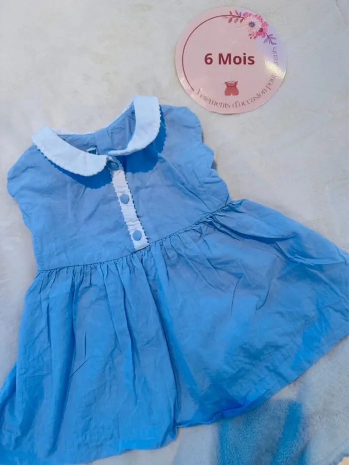 robe jacadi 6 mois avec col - photo numéro 3