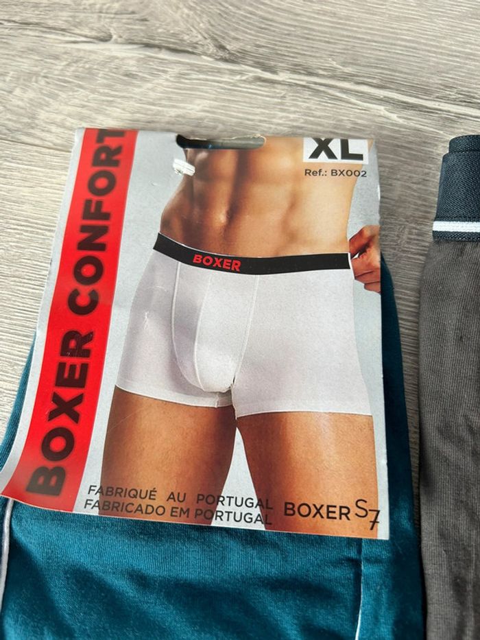 Lot boxers Sans Marque gris foncé / bleu pétrole - photo numéro 4