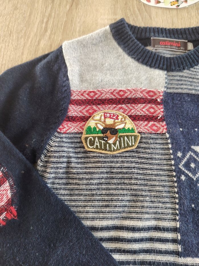 Pull en coton et angora garçon 3ans catimini tbe - photo numéro 3