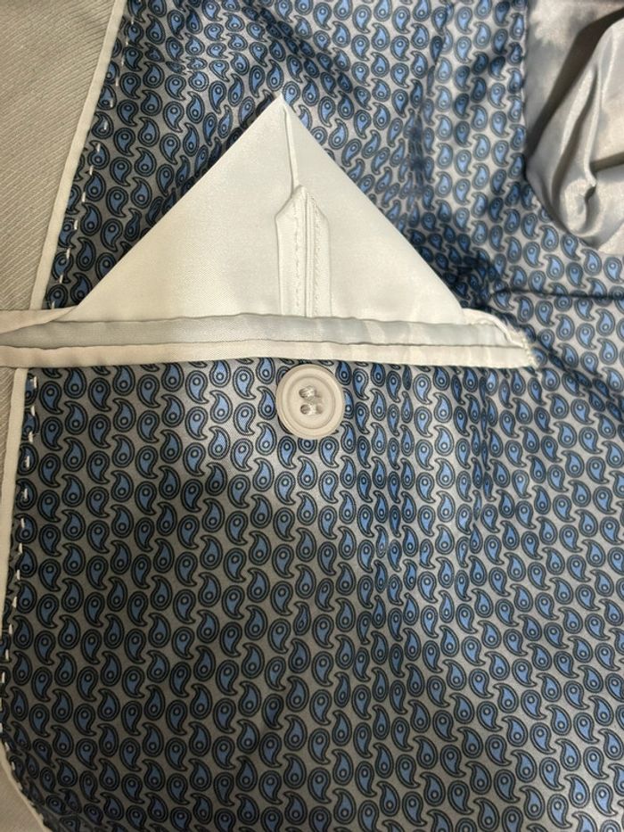 Veste costume gris/beige clair slim fit - photo numéro 8