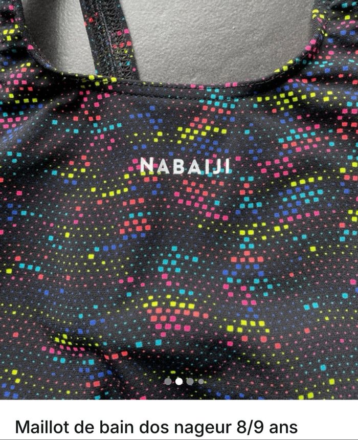 Maillot de bain 1 pièce 8/9 ans dos nageur - photo numéro 2