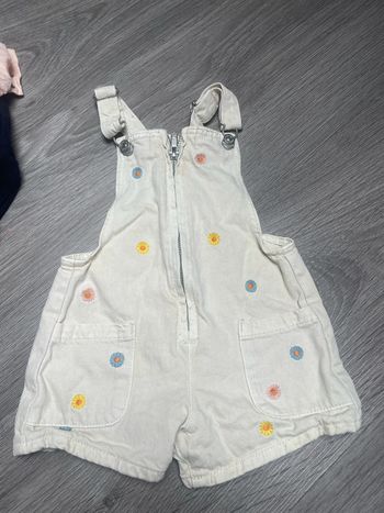 Salopette en jean fleuri 1 ans et demi Zara