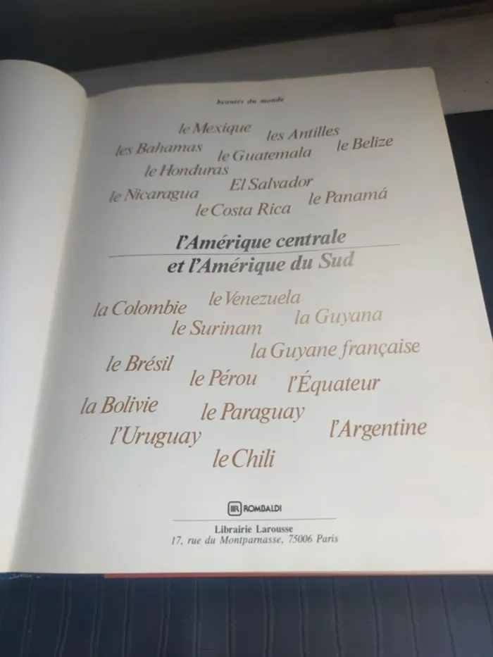 Livre ancien Larousse 1982 beautés du monde l'Amérique centrale et du sud - photo numéro 3