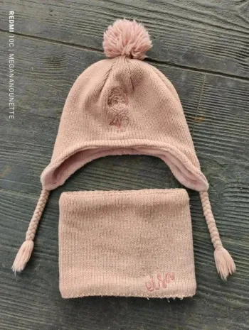 🧣 Ensemble bonnet & snood – La Reine des Neiges – 3 à 5 ans – Disney