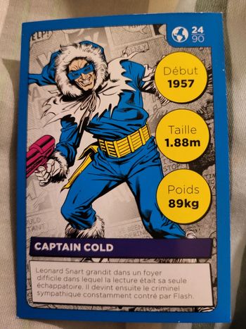 Carte Héros DC Auchan 2022 n° 24 /90  Captain Cold