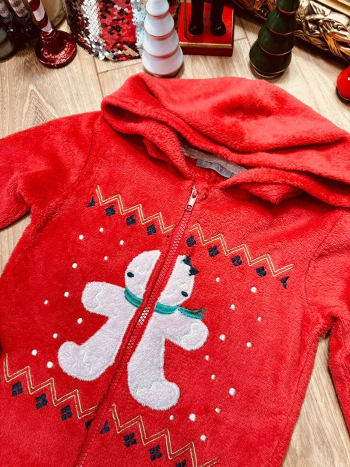 Taille 5 ans combinaison pyjama piloupilou Noël garçon Eldys rouge * pain d’épices * 🎄 - photo numéro 2