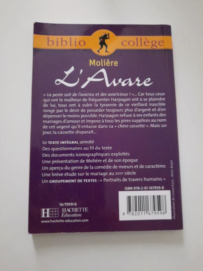Livre l'Avare - photo numéro 2
