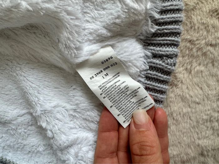 Gilet tricot intérieur fourrure ultra doux gris 1/3 mois neuf - photo numéro 4