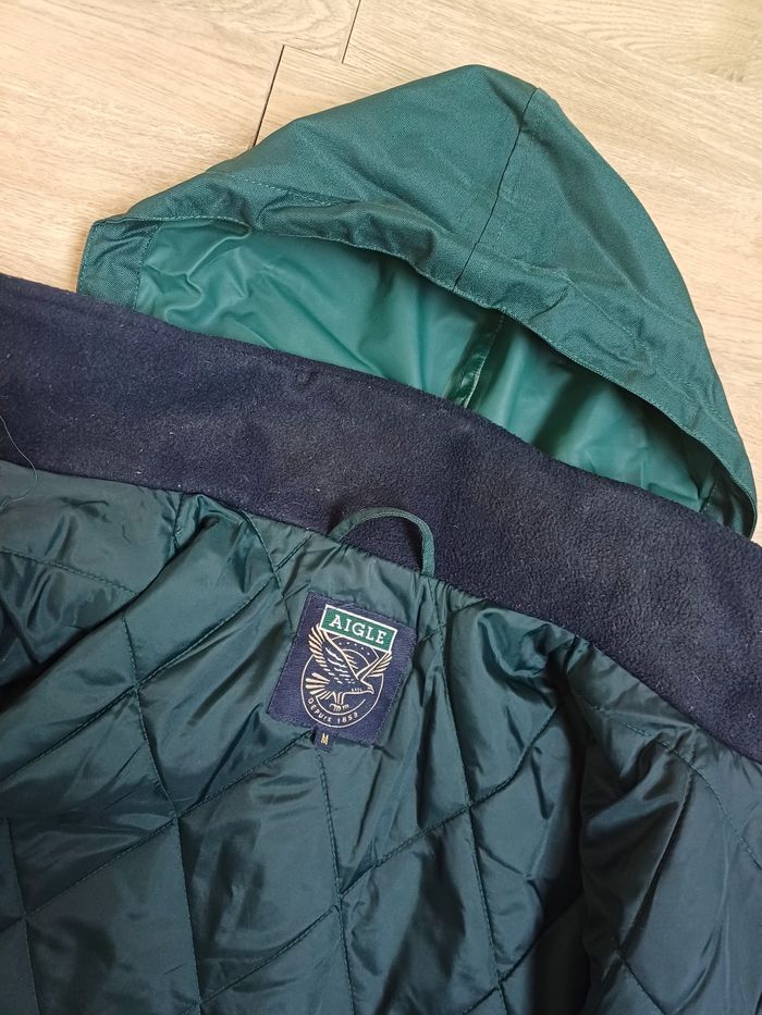 Manteau parka AIGLE vert taille M - photo numéro 5