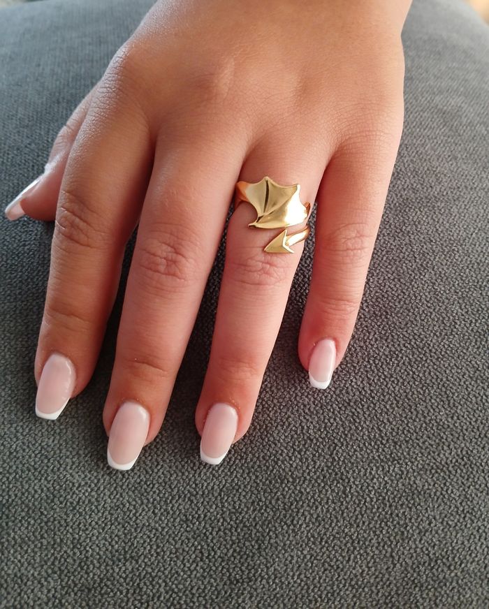 Bague dorée en acier inoxydable