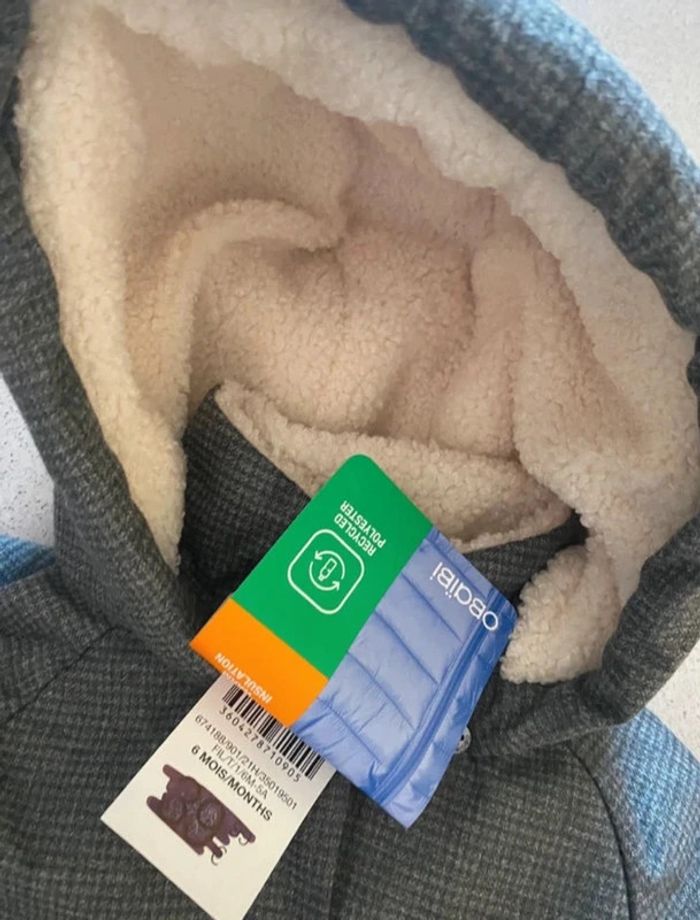 Manteau veste avec capuche hiver Obaibi Obaïbi taille 6 mois val 39,9 - photo numéro 2