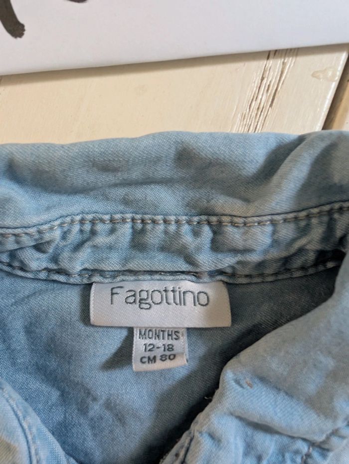 Chemise en jean bébé garçon 12/18 mois - photo numéro 2