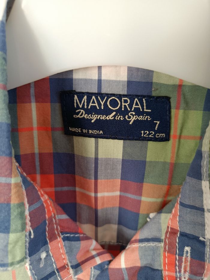 Chemise à carreaux Mayoral 7ans - photo numéro 3
