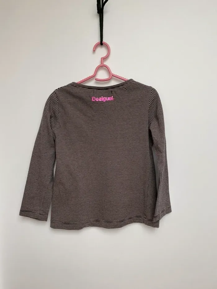 T shirt desigual fille 4 ans fine rayures - photo numéro 2