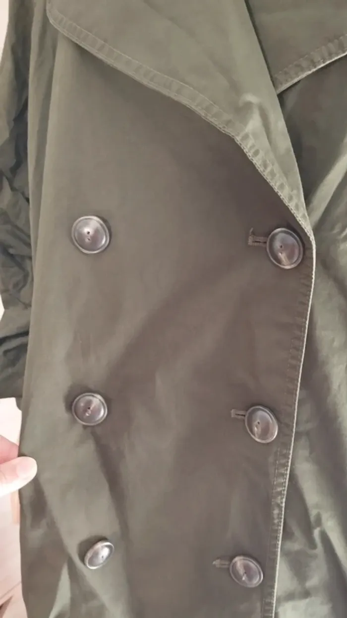Veste trench verte taille s femme - photo numéro 13