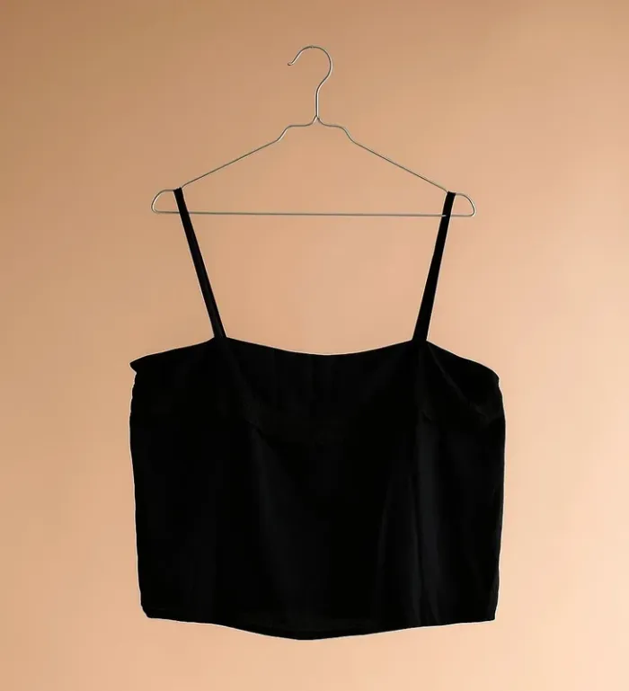 Top à bretelles dentelle noir - Femme Taille 44