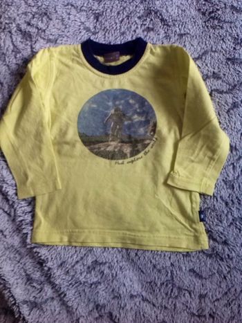 Tee-shirt manches longues jaune Hust - 2 ans