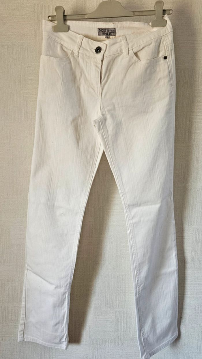 Pantalon denim blanc - photo numéro 2