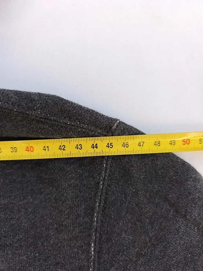 Sweat capuche homme Ralph Lauren zippé taille M gris foncé logo bordeau - tâche javel - photo numéro 10
