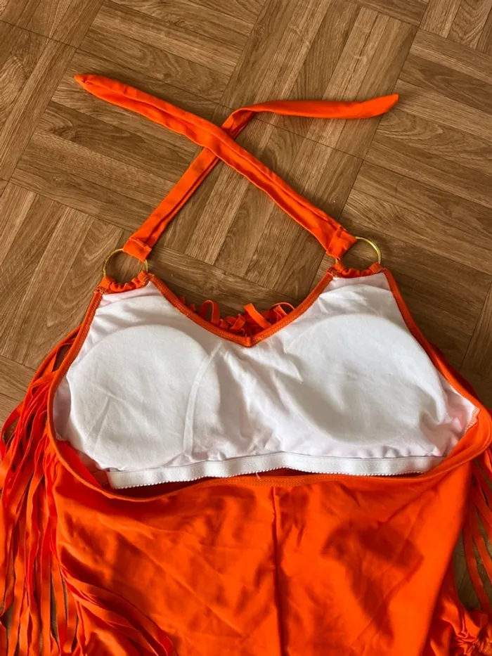 Maillot de bain une pièce orange vintage - photo numéro 5