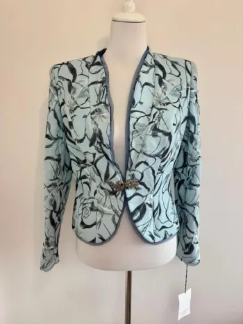 Magnifique veste blazer Musani couture bleue taille 38 neuve avec étiquette