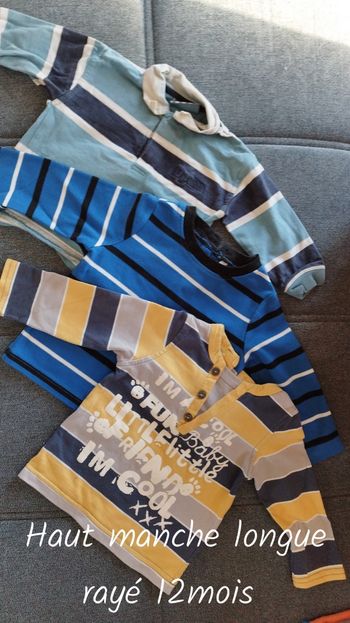 Lots de 7 t-shirts manches longues - 12mois
